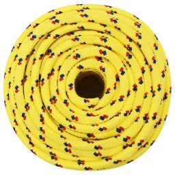 vidaXL Multifunctioneel gebruikstouw 14 mm 25 m Geel PP
