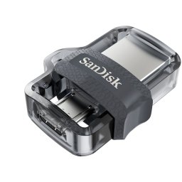 SanDisk Dual Drive Ultra 3.0 128GB USB-Micro USB 150MB lux USB-sticks Zwart