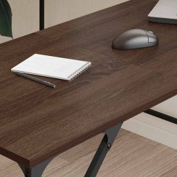 vidaXL Bureau 149x149x75 cm bewerkt hout bruin eikenkleur
