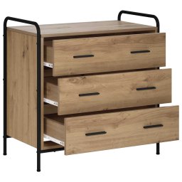 vidaXL Ladenkast Artisanaal eiken 70 x 39,5 x 71 cm Bewerkt hout