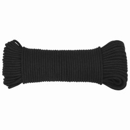 vidaXL Multifunctioneel gebruikstouw 5 mm 500 m Zwart PP