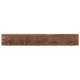vidaXL Wandkapstok met 5 haken 100x2,5x15 cm massief gerecycled hout