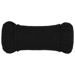 vidaXL Multifunctioneel gebruikstouw 4 mm 25 m Zwart Polyester