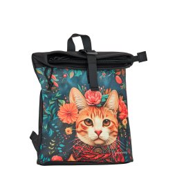 New Rebels Mart Art - Los Angeles Catface Rolltop Rugzak Mini