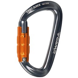 CAMP Orbit 2Lock gun metal/orange - Karabiner