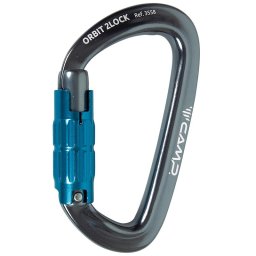 CAMP Orbit 2Lock gun metal/blue - Karabiner