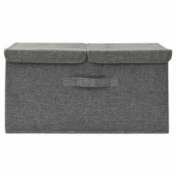 vidaXL Opbergbox 50x30x25 cm stof antracietkleurig