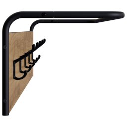 vidaXL Kapstok Artisanaal eiken 100 x 30 x 25 cm Bewerkt hout