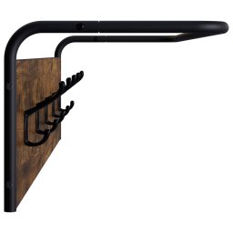 vidaXL Kapstok Gerookt eiken 100 x 30 x 25 cm Bewerkt hout