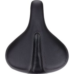 BBB Cycling SoftShape Upright - Fietszadel Heren en Dames - E-bike of Stadsfiets Zadel - Fietshouding Rechtop 90° - 265 x 220mm – Zwart - BSD-127