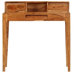 vidaXL Schrijftafel met lades 88x50x90 cm massief hout