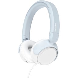 PHILIPS TAK2000BL/00 - Kinderkoptelefoon - 85 dB Veilig Luisteren - Audio Share - Ingebouwde Microfoon - Opvouwbaar - USB-C Adapter Inclusief - Licht Blauw / Wit