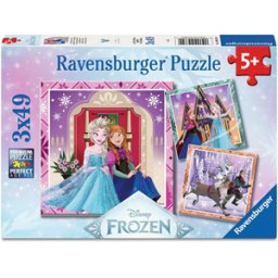 Disney Frozen Puzzel (3x49 stukjes)