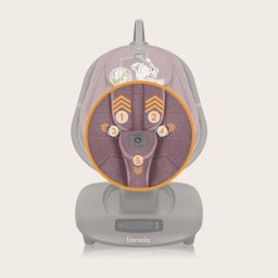 Lionelo Blossom Elektrische Schommelstoel – 5 Schommelstanden – Ademend Bamboe Stof – Afstandsbediening – 5 Melodieën & Natuurgeluiden – Wipstoel Baby's – Traploze Verstelling – 5-Punts Gordel – Geschikt tot 9 kg