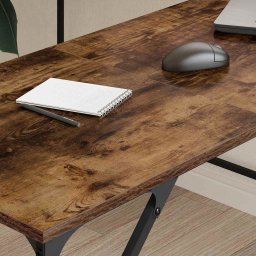 vidaXL Bureau 149x149x75 cm bewerkt hout gerookt eikenkleurig
