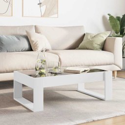 vidaXL Salontafel met Infinity LED 90x53x30 cm wit
