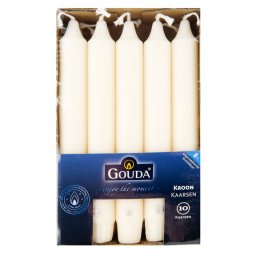Gouda Kroonkaarsen Ivoor 200/24