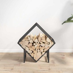 vidaXL Brandhoutrek 50x25x50 cm koudgewalst staal zwart