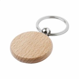Ronde houten sleutelhanger