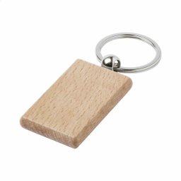 Rechthoek houten sleutelhanger