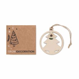 Ronde Kerstboomhanger met Kerstboomzaadjes