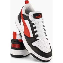 PUMA Maat 38 Puma Rebound V6 Lo Jr Unisex Sneakers - PUMA White-For All Time Red-PUMA Black