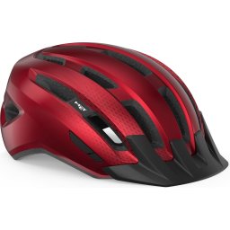 MET Downtown MIPS Fietshelm Mannen & Vrouwen – Fietshelm Racefiets Volwassenen – E-Bike – Trekking – Maat S/M (52-58cm) – Red Glossy (Rood)