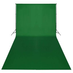 vidaXL Studioset met groene achtergrond en lampen 600x300 cm