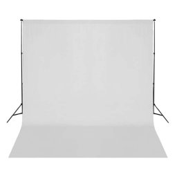 vidaXL Achtergrond zonder standaard 300x300 cm katoen wit