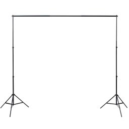 vidaXL Fotostudioset met 3 katoenen achtergronden en frame 3x6 m