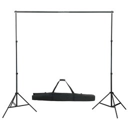 vidaXL Fotostudioset met lampen, achtergrond en reflector