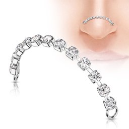 Ketting steentjes 2x40 - wit