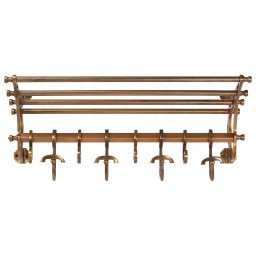 vidaXL Bagagerek met kleerhangers wandmontage aluminium