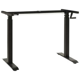 vidaXL Bureau Zwart en natuurlijk 140 x 60 cm Massief Eikenhout