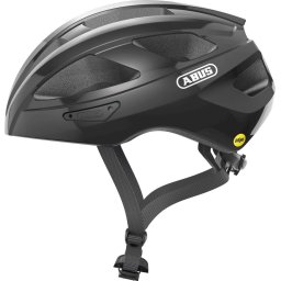 Fietshelm ABUS MACATOR MIPS shiny black M - 52-58 cm - zwart - Geschikt voor gebruik op elektrische fietsen - stadsfietsen - 290 g