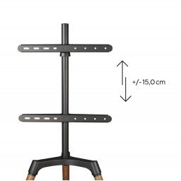 Hama tv standaard - Draaibaar - 65 inch - max 35kg - VESA 400x400 - in hoogte verstelbaar - Houtlook