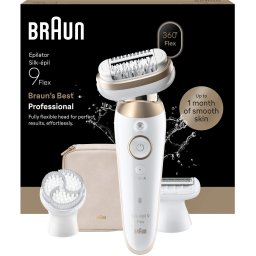 Braun Silk·épil 9 Flex 9-060 3D - Wet & Dry Epilator - Langdurig Gladde Huid - Volledig Flexibele kop - Ladyshave Scheerkop, Trimmerkam en Exfoliatieborstel