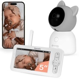 Lionelo Babyline 9.2 AI - Babyfoon met AI - Full HD camera - Nachtlampje - Huildetectie - Bewegingsdetectie - Temperatuur- en vochtigheidssensor - Tweeweg communicatie - VOX modus - App-connectiviteit