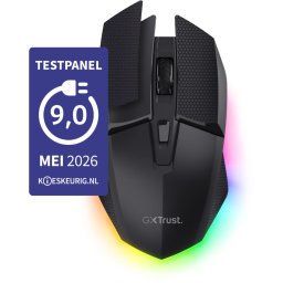 GXTrust Felox+ - Gaming Muis Draadloos - 12.000 DPI - RGB Verlichting - Inclusief Griptape - Zwart