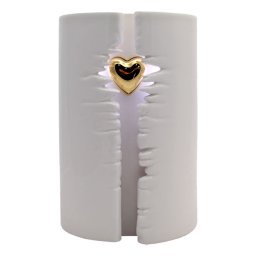 Keramische Lichtgevende Urn Pearl, Gouden Hart (3.8 liter)