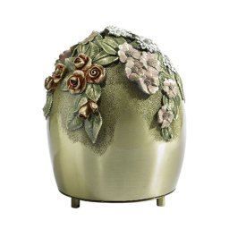 Grote Bronzen Urn Gekleurde Bloemen (4.5 liter)