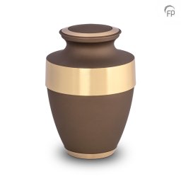 Grote Klassieke Messing Urn Bruin, Sierrand (3.2 liter)