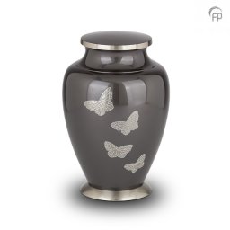 Grote Vaas Urn Antraciet, Vier Vlinders (3.2 liter)