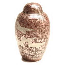 Grote Messing Urn Vogels Rood (3.2 liter)