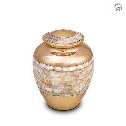 Grote Messing Urn Shiny Gold - Parelmoer (3.2 liter)