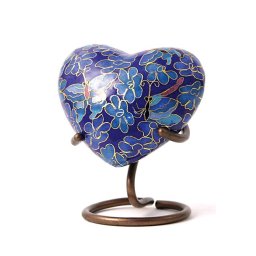 Etienne Butterfly Cloisonne Hart Urn, inclusief Standaard (0.11 liter)