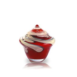 Middelgrote Glazen Urn Annubis Zonnegloed (2 liter)