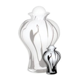 Glazen Mini Dierenurn Zwartwit (0.15 liter)