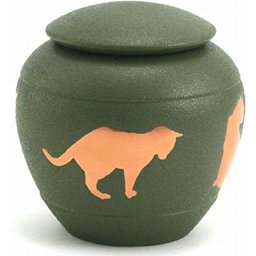 Silhouette Cat Fern Urn Kat (0.5 liter)