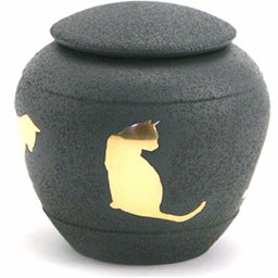 Silhouette Cat Shale Katten Urn (0.5 liter)